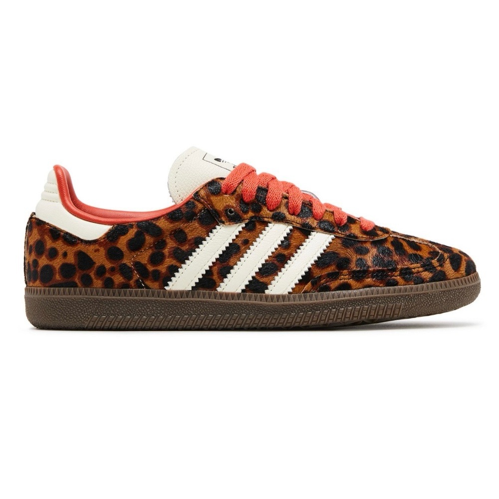 ADIDAS Leopard Samba Sneakers with Orange Highlights